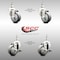 Service Caster 3 Inch 316SS Thermoplastic Rubber 3/8 Inch Threaded Stem Caster Brake SCC, 2PK SS316TS20S314-TPRB-381615-2-TLB-2 - alternate 2